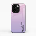 Customize Name Gradient Glass Case Cover Pink For Oppo Reno 15 Pro Mini 5G