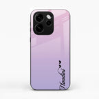 Customize Name Gradient Glass Case Cover Pink For Oppo Reno 15 Pro Mini 5G