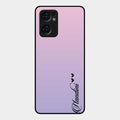 Customize Name Gradient Glass Case Cover Pink For Oppo Reno 7 5G