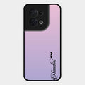 Customize Name Gradient Glass Case Cover Pink For Oppo Reno 8 5G