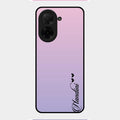 Customize Name Gradient Glass Case Cover Pink For Poco C71