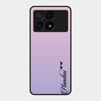 Customize Name Gradient Glass Case Cover Pink For Poco X6 Pro 5G