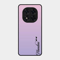 Customize Name Gradient Glass Case Cover Pink For Poco X7 5G