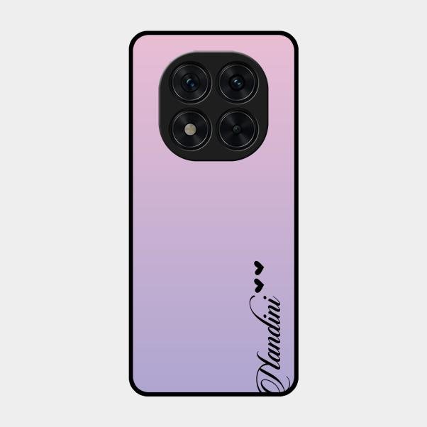 Customize Name Gradient Glass Case Cover Pink For Poco X7 5G