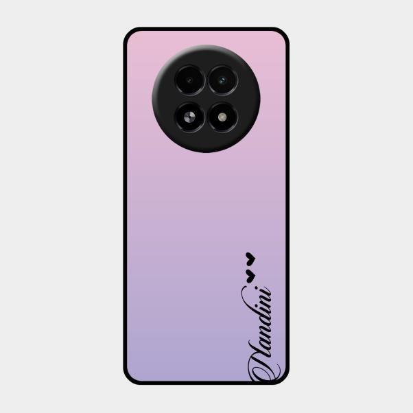 Customize Name Gradient Glass Case Cover Pink For Realme 13 5G
