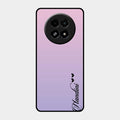 Customize Name Gradient Glass Case Cover Pink For Realme 13 5G