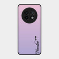 Customize Name Gradient Glass Case Cover Pink For Realme 13 Plus 5G