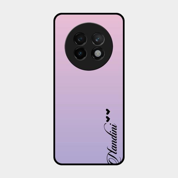 Customize Name Gradient Glass Case Cover Pink For Realme 13 Plus 5G