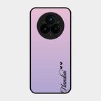 Customize Name Gradient Glass Case Cover Pink For Realme 14 Pro 5G