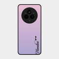 Customize Name Gradient Glass Case Cover Pink For Realme 14 Pro Plus 5G