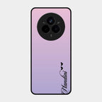 Customize Name Gradient Glass Case Cover Pink For Realme 14 Pro Plus 5G