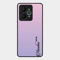 Customize Name Gradient Glass Case Cover Pink For Realme 15 5G