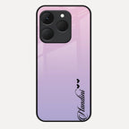 Customize Name Gradient Glass Case Cover Pink For Realme 15T 5G