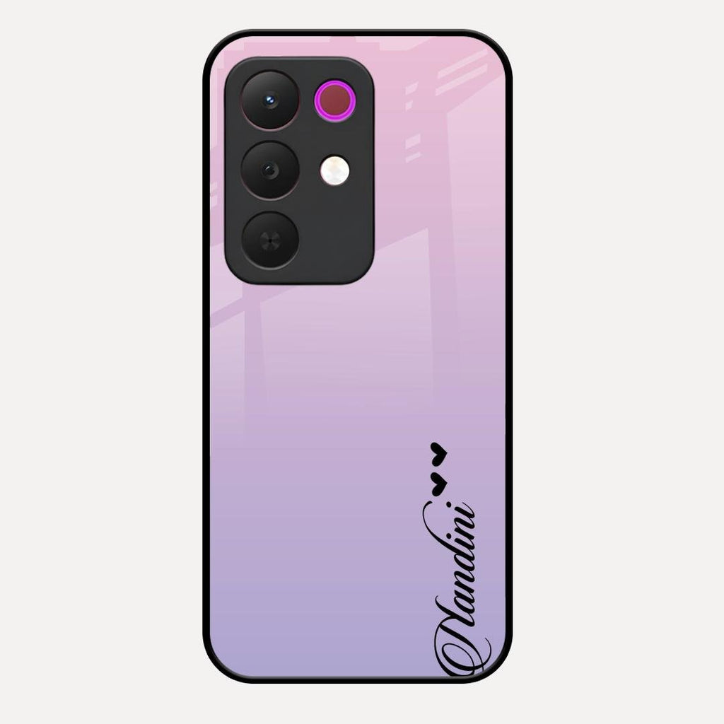 Customize Name Gradient Glass Case Cover Pink For Realme 15X 5G