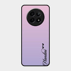 Customize Name Gradient Glass Case Cover Pink For Realme C65 5G