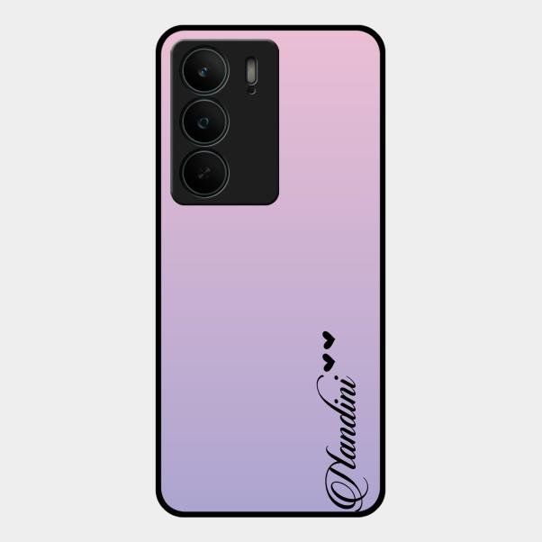 Customize Name Gradient Glass Case Cover Pink For Realme C75 5G