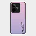 Customize Name Gradient Glass Case Cover Pink For Realme Gt 7 5G