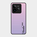 Customize Name Gradient Glass Case Cover Pink For Realme Gt 7 Pro