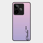 Customize Name Gradient Glass Case Cover Pink For Realme Gt 7T 5G
