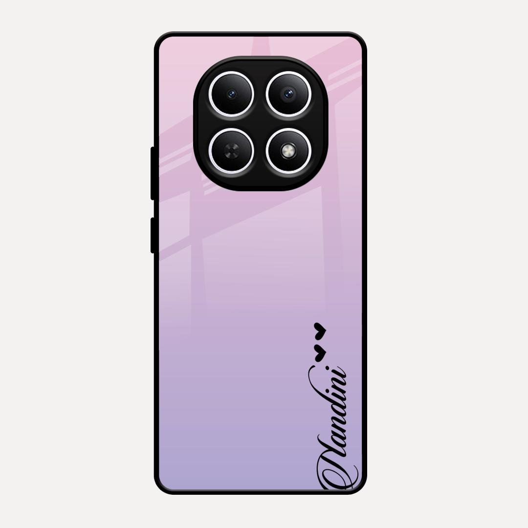Customize Name Gradient Glass Case Cover Pink For Redmi Note 15 5G