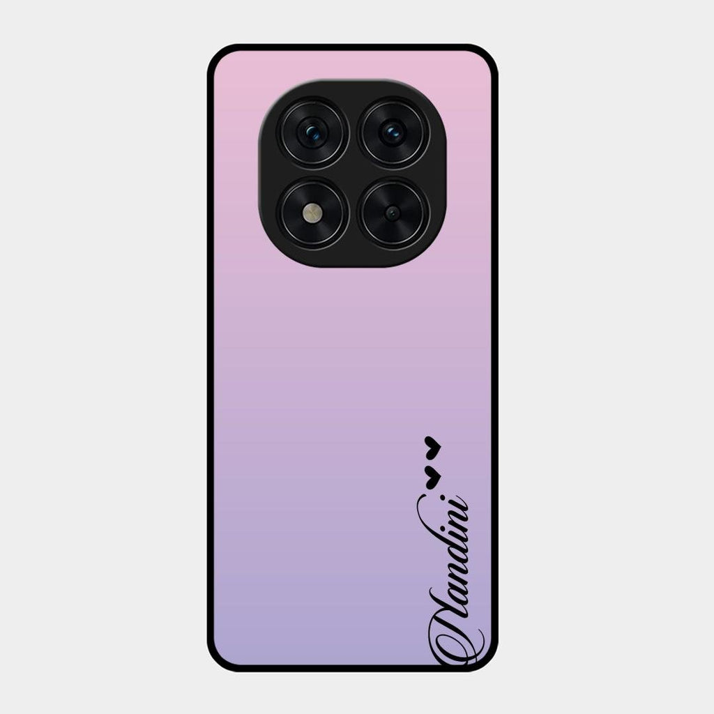 Customize Name Gradient Glass Case Cover Pink For Redmi Note 15 Pro Plus 5G