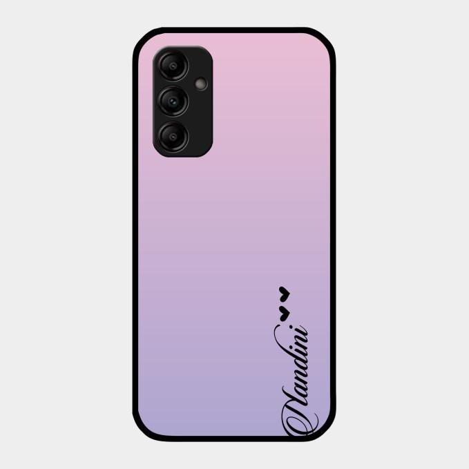 Customize Name Gradient Glass Case Cover Pink For Samsung Galaxy A14 5G
