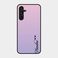 Customize Name Gradient Glass Case Cover Pink For Samsung Galaxy A16 5G