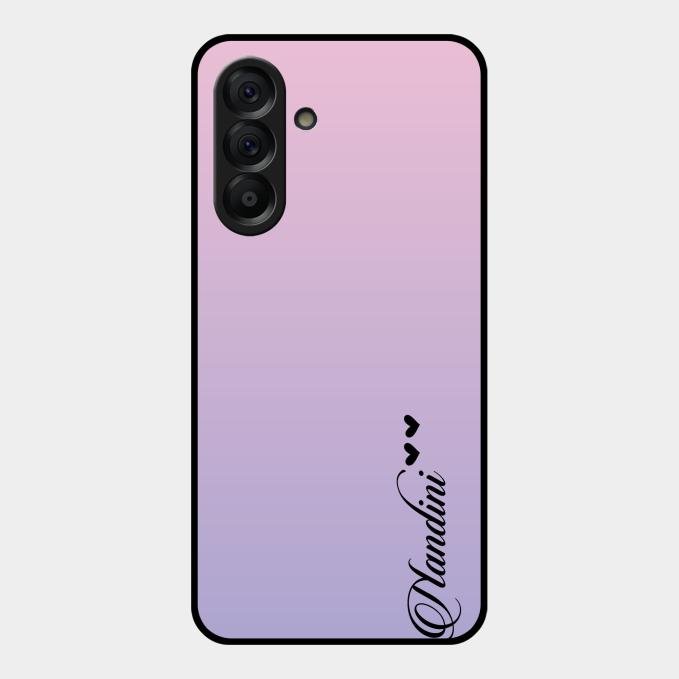 Customize Name Gradient Glass Case Cover Pink For Samsung Galaxy A17 5G