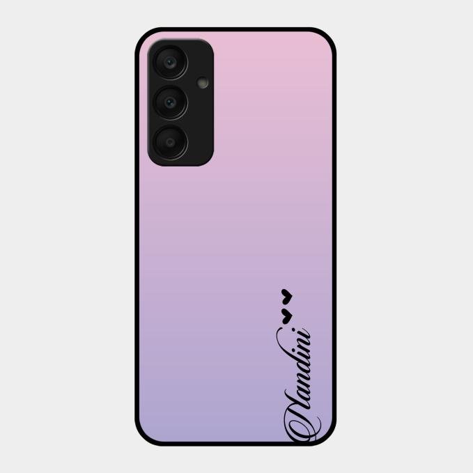 Customize Name Gradient Glass Case Cover Pink For Samsung Galaxy A25 5G