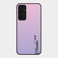 Customize Name Gradient Glass Case Cover Pink For Samsung Galaxy A25 5G