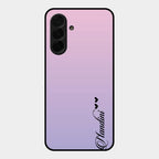 Customize Name Gradient Glass Case Cover Pink For Samsung Galaxy A36 5G