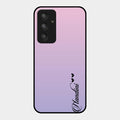 Customize Name Gradient Glass Case Cover Pink For Samsung Galaxy A54 5G