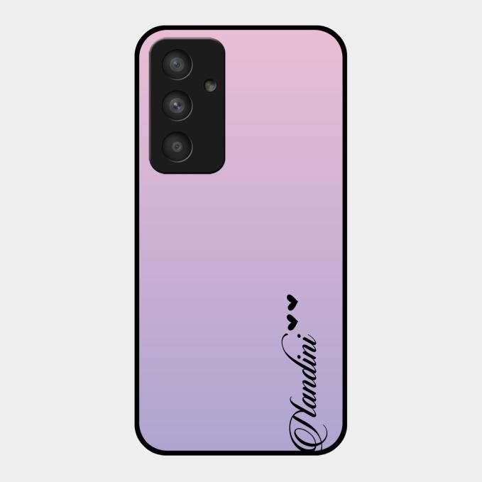 Customize Name Gradient Glass Case Cover Pink For Samsung Galaxy A54 5G
