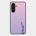 Customize Name Gradient Glass Case Cover Pink For Samsung Galaxy A56 5G