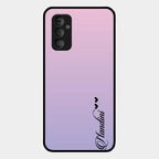 Customize Name Gradient Glass Case Cover Pink For Samsung Galaxy F23 5G