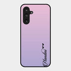 Customize Name Gradient Glass Case Cover Pink For Samsung Galaxy F36 5G