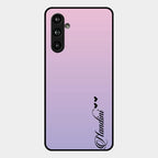 Customize Name Gradient Glass Case Cover Pink For Samsung Galaxy F54 5G