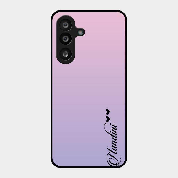 Customize Name Gradient Glass Case Cover Pink For Samsung Galaxy F55 5G