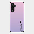 Customize Name Gradient Glass Case Cover Pink For Samsung Galaxy F55 5G
