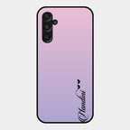 Customize Name Gradient Glass Case Cover Pink For Samsung Galaxy M34 5G
