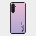 Customize Name Gradient Glass Case Cover Pink For Samsung Galaxy M35 5G