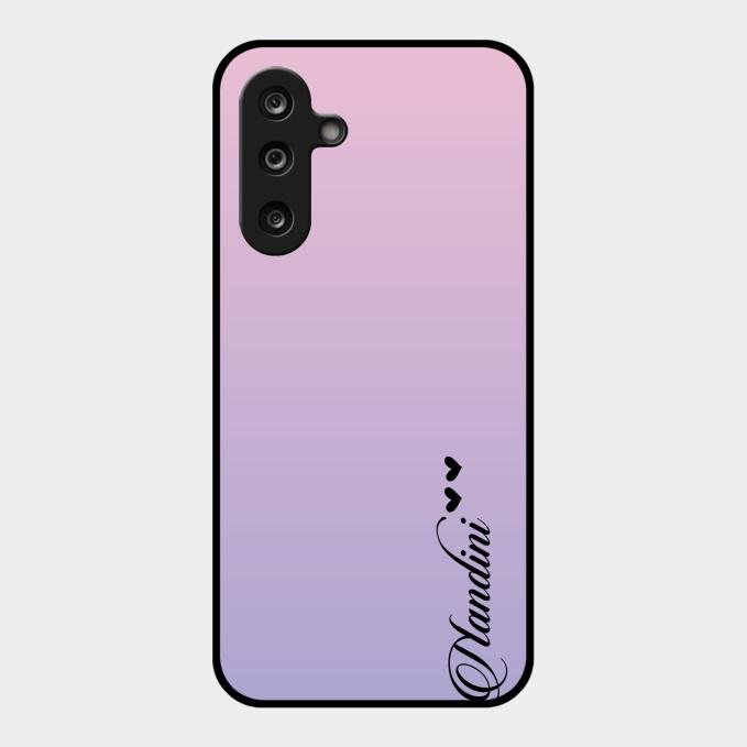 Customize Name Gradient Glass Case Cover Pink For Samsung Galaxy M36 5G
