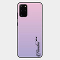 Customize Name Gradient Glass Case Cover Pink For Samsung Galaxy S20 Plus