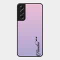 Customize Name Gradient Glass Case Cover Pink For Samsung Galaxy S21 Fe 5G