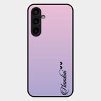 Customize Name Gradient Glass Case Cover Pink For Samsung Galaxy S23 Fe 5G
