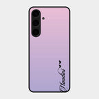 Customize Name Gradient Glass Case Cover Pink For Samsung Galaxy S24 Plus 5G