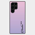 Customize Name Gradient Glass Case Cover Pink For Samsung Galaxy S24 Ultra 5G