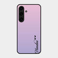 Customize Name Gradient Glass Case Cover Pink For Samsung Galaxy S26 5G