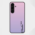 Customize Name Gradient Glass Case Cover Pink For Samsung Galaxy S25 FE 5G