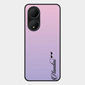 Customize Name Gradient Glass Case Cover Pink For Vivo T2 5G